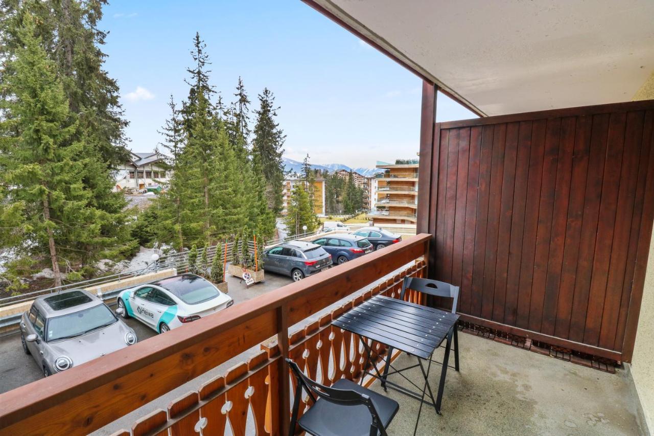 Studio Chaleureux Et Paisible Crans-Montana Exterior foto
